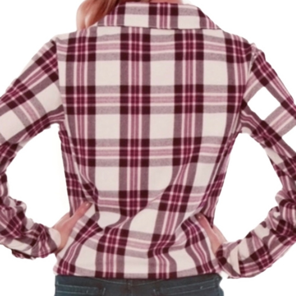 Anthropology Sanctuary Boyfriend For Life Renegade Plaid Long Sleeve Shi… - Picture 4 of 13